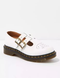 American Eagle 8065 Smooth Leder Mary Janes Loafers Damen Weiß | HOPIM2158
