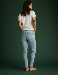 American Eagle AE77 Mom Jeans Damen Hellwaschen | MRBHW9635