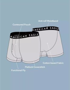 American Eagle AEO 3" Klassische Trunk Underwear 3-Pack Slip Herren Mehrfarbig | QPOGN4376