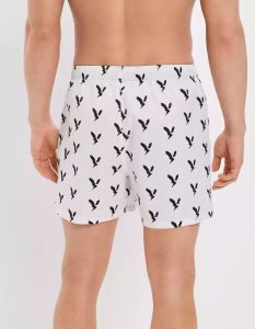 American Eagle AEO Eagle Stretch Badehose Herren Weiß | BLEQT4279