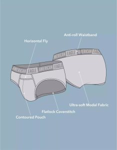 American Eagle AEO Horizontal Fly Ultra Soft Brief 5-Pack Slip Herren Mehrfarbig | QEVSP4183