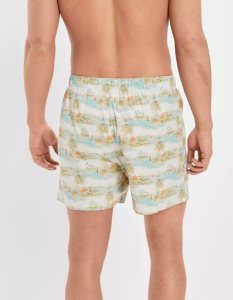 American Eagle AEO Island Vibes Stretch Badehose Herren Weiß | KEZJI7380