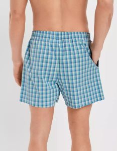 American Eagle AEO Plaid Stretch Pocket Badehose Herren Türkis | JYDPC9120