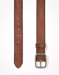 American Eagle AEO Raw Edge Leder Gürtel Herren Braun | NXWOU9536