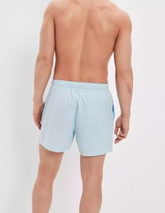 American Eagle AEO Solid Stretch Pocket Badehose Herren Blau | FGDXY9157