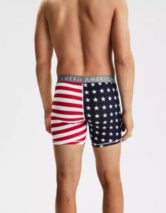 American Eagle AEO Stars Stripes 6" Slip Herren Blau | QULWV2739