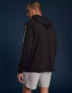 American Eagle AE 24/7 Good Vibes Graphic Hoodie T-shirts Herren Schwarz | WQITR5639