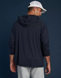 American Eagle AE 24/7 Good Vibes Graphic Hoodie T-shirts Herren Navy | ZRWDQ6431