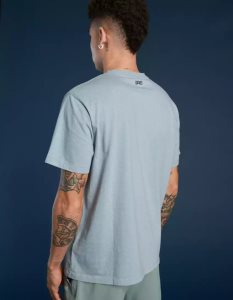 American Eagle AE 24/7 Good Vibes Photoreal Graphic T-shirts Herren Blau | XQEZY9370