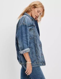 American Eagle AE '90s Boyfriend Medium Wash Denim Jacken Damen Waschen | BUKCH6703