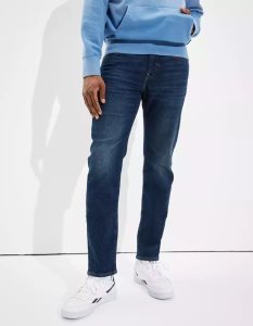 American Eagle AE AirFlexSlim Gerade Jeans Herren Blau | IMYPJ7826