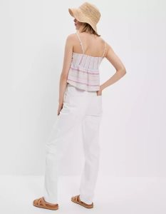 American Eagle AE Babydoll Cami Hemd Damen Mehrfarbig | QXOTG9164
