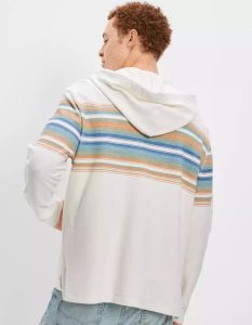 American Eagle AE Bonfire Fleece Baja Hoodie Herren Weiß | THJCS7041