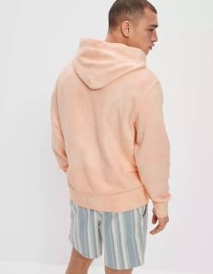 American Eagle AE Bonfire Fleece Hoodie Herren Koralle | BNWYG7394