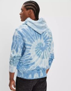 American Eagle AE Bonfire Fleece Tie-Dye Hoodie Herren Mehrfarbig | UKIVF7219