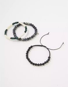American Eagle AE Bracelet 3-Pack Schmuck Herren Helltürkis | PBTJS3257