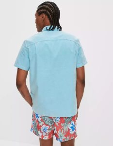 American Eagle AE Button-Up Resort Shirt Flanell Tops Herren Mehrfarbig | HZYPX7640