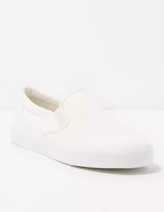 American Eagle AE Canvas Slip-On Sneakers Herren Weiß | ZUOXE8201