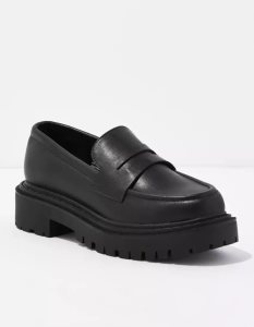 American Eagle AE Chunky Lug Loafers Damen Schwarz | KSNDW1958