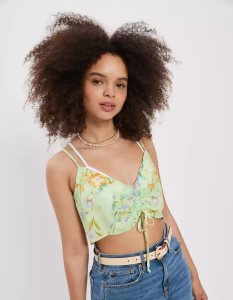 American Eagle AE Cinched Cami Hemd Damen Mintfarben | AJCVL5946