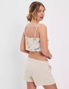 American Eagle AE Cinched Cami Hemd Damen Weiß | QGTPA8750