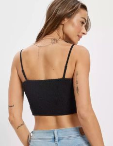 American Eagle AE Corset Tube Top Hemd Damen Schwarz | INJXK4018