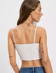American Eagle AE Corset Tube Top Hemd Damen Weiß | OMHBP4057
