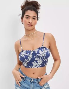 American Eagle AE Corset Tube Top Hemd Damen Navy | TMWLD2850
