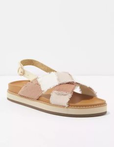 American Eagle AE Criss-Cross Patchwork Riemen Sandalen Damen Braun | XHJTP8519