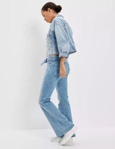 American Eagle AE Cropped Denim Jacken Damen Hellwaschen | VRYFX2075