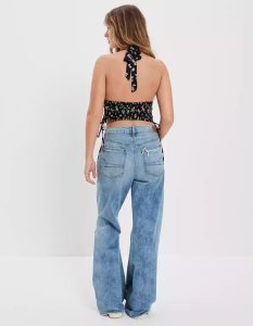 American Eagle AE Cropped Halter Top Hemd Damen Schwarz | KTRSP0856