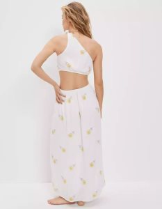 American Eagle AE Cut-Out One Shoulder Midi-kleid Damen Weiß | TGOVP0142
