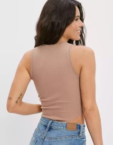 American Eagle AE Daily Fave Muskelshirt Damen Braun | BJVDI1652