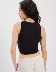 American Eagle AE Daily Fave Muskelshirt Damen Schwarz | KLVUT0579