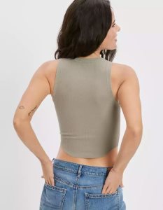 American Eagle AE Daily Fave Muskelshirt Damen Olivgrün | MAJCU4205