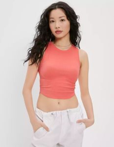 American Eagle AE Daily Fave Muskelshirt Damen Koralle | TBFHR6029