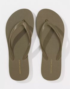 American Eagle AE EVA Flip Flops Damen Olivgrün | TRSGL2975