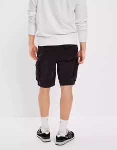 American Eagle AE Flex 10" Lived-In Cargo GolfShorts Herren Schwarz Waschen | RMSPZ4928