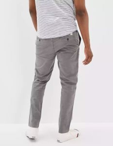 American Eagle AE Flex Original Gerade Lived-In Khaki Hose Herren Grau | GNMWS7086