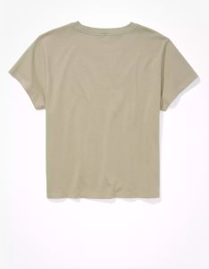 American Eagle AE Graphic Tee T-shirts Damen Olivgrün | YPJUF1825