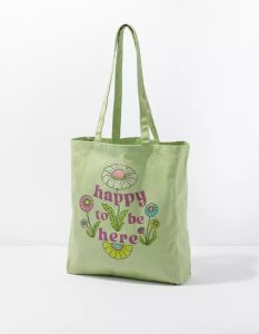 American Eagle AE Happy to Be Here Tote Tasche Damen Olivgrün | SJDIM3187