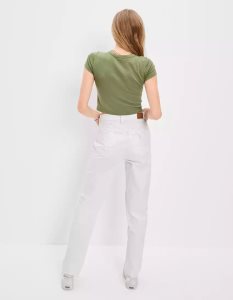 American Eagle AE Hey Baby Tee T-shirts Damen Olivgrün | BDRSH0439