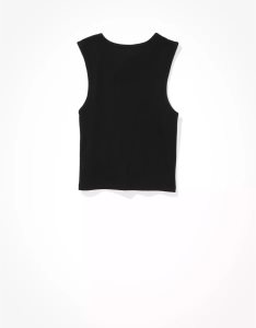 American Eagle AE High Neck Cut-Out Halter Muskelshirt Damen Schwarz | OJCUA6209