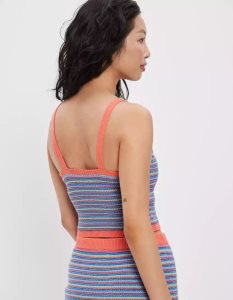 American Eagle AE High Neck Tank Top Pullover Damen Mehrfarbig | VTCJQ4253