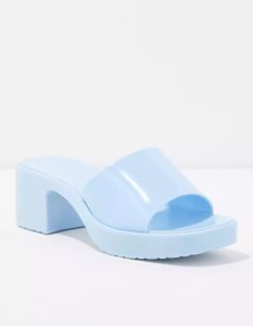 American Eagle AE Jelly Plattform Sandalen Damen Blau | GQVZA2195