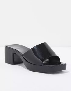 American Eagle AE Jelly Plattform Sandalen Damen Schwarz | OEWPG8907
