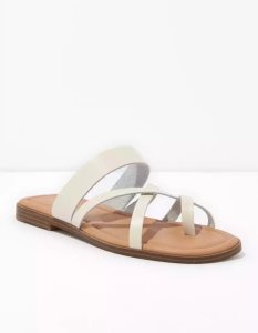 American Eagle AE Kappe Ring Riemchen Sandalen Damen Beige Khaki | WUPFG1394