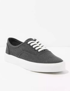American Eagle AE Klassische Canvas Sneakers Herren Schwarz | DZFXR2768