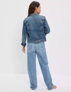 American Eagle AE Klassische Strigid Denim Jacken Damen Waschen | XHQMB0873