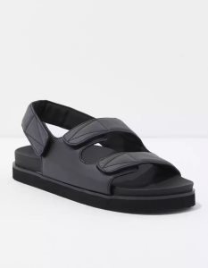 American Eagle AE Klettverschluss Slingback Cushy Sandalen Damen Schwarz | JVPML8504